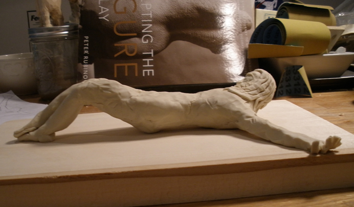 crucifix clay mockup